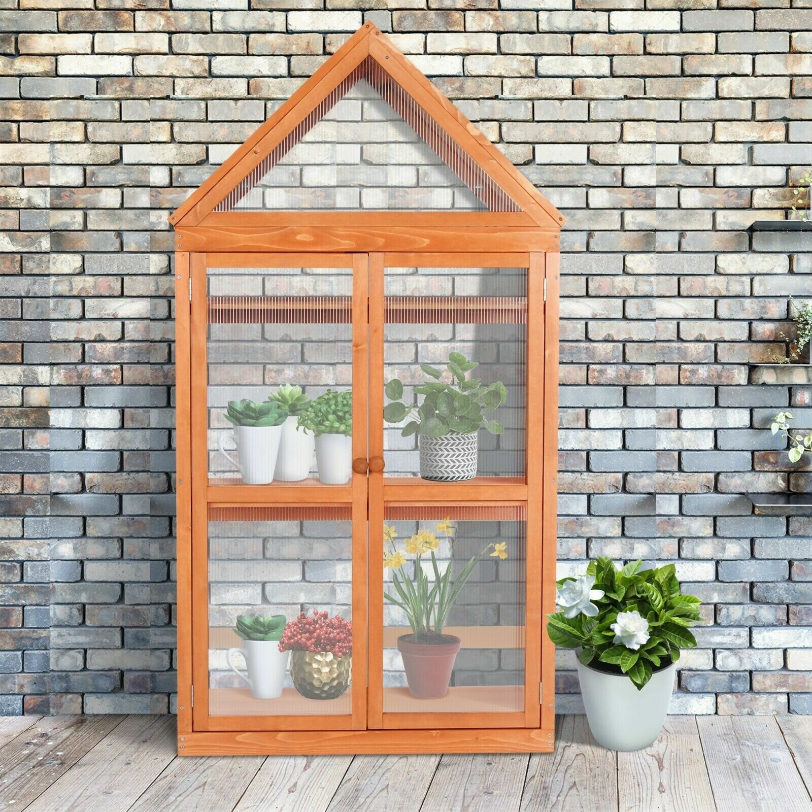 Mcombo W X D Wooden Greenhouse Cold Framegarden Raised