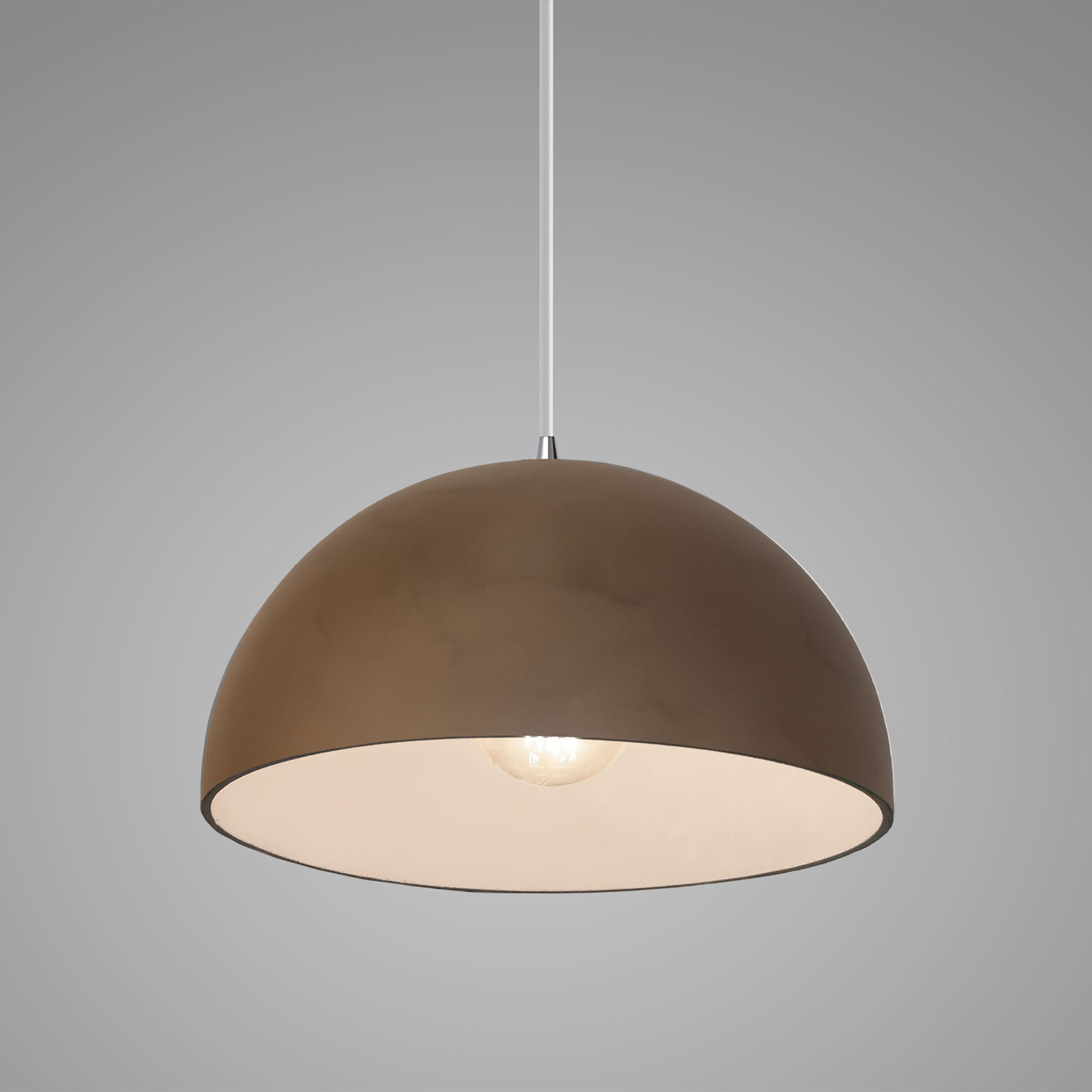 AllModern Luminaire suspendu en dôme à 1 lumière avec détails en métal