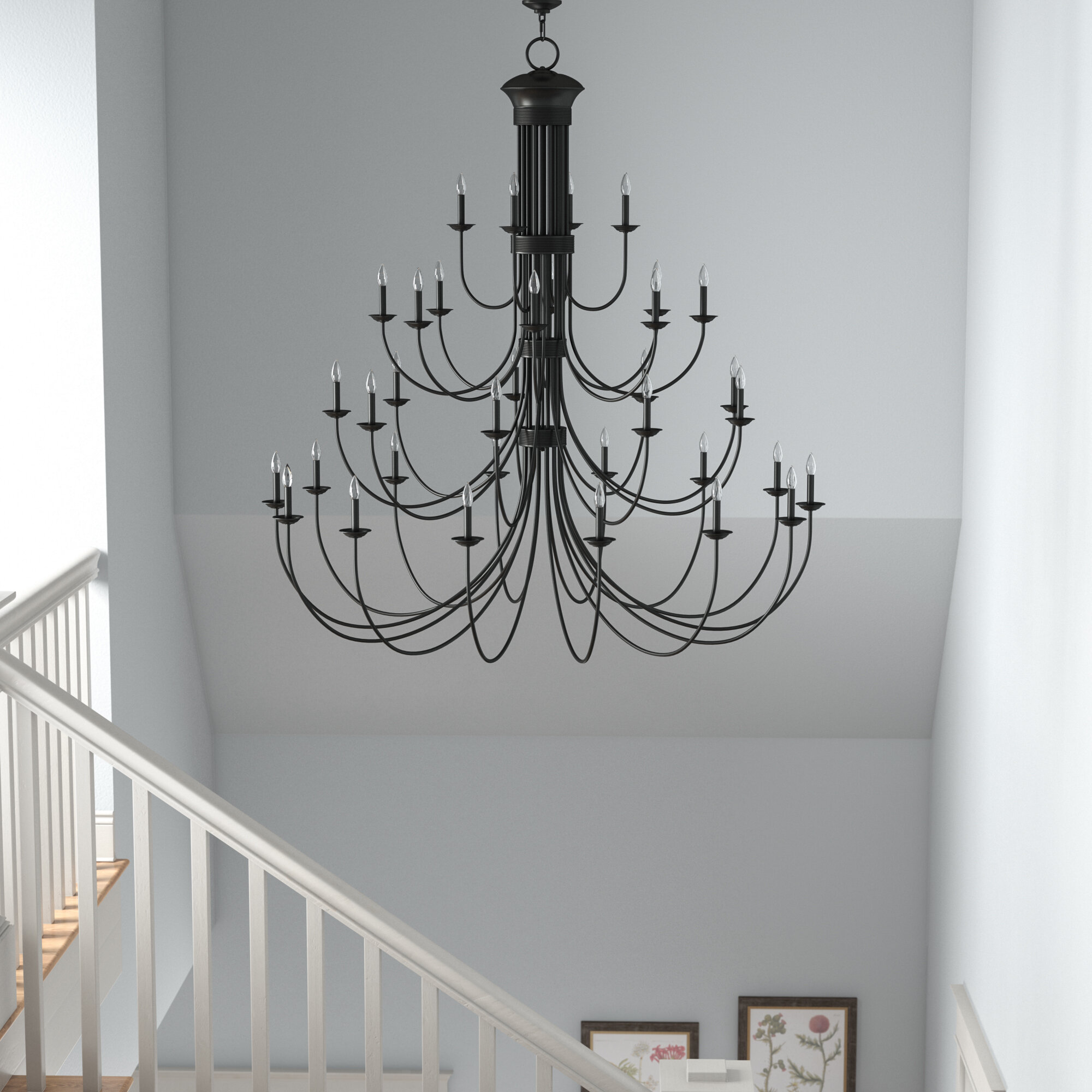 Lark Manor Arunvir 38 Light Dimmable Classic Traditional Chandelier