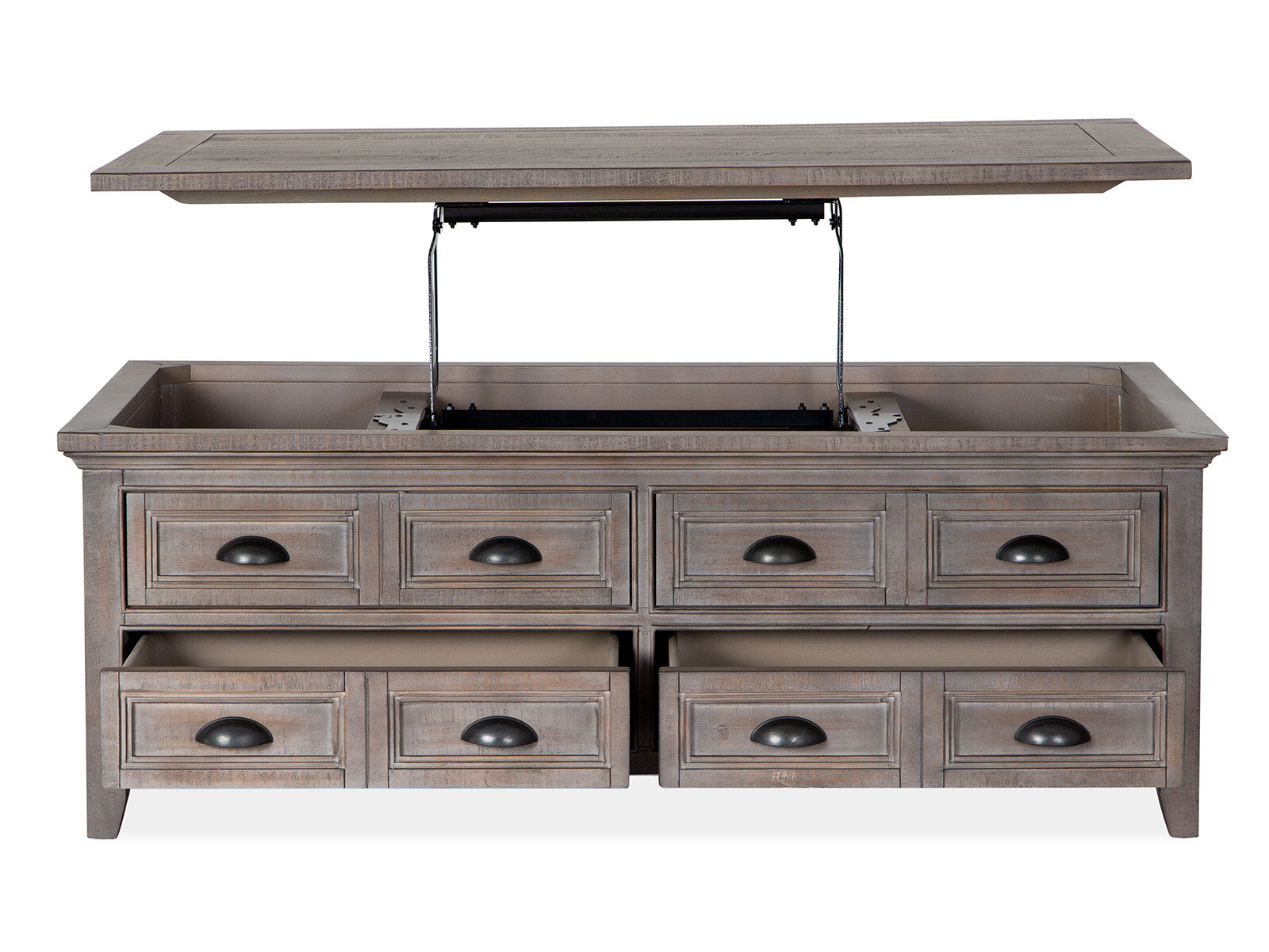 The Twillery Co Randell Solid Wood Lift Top 4 Legs Coffee Table With