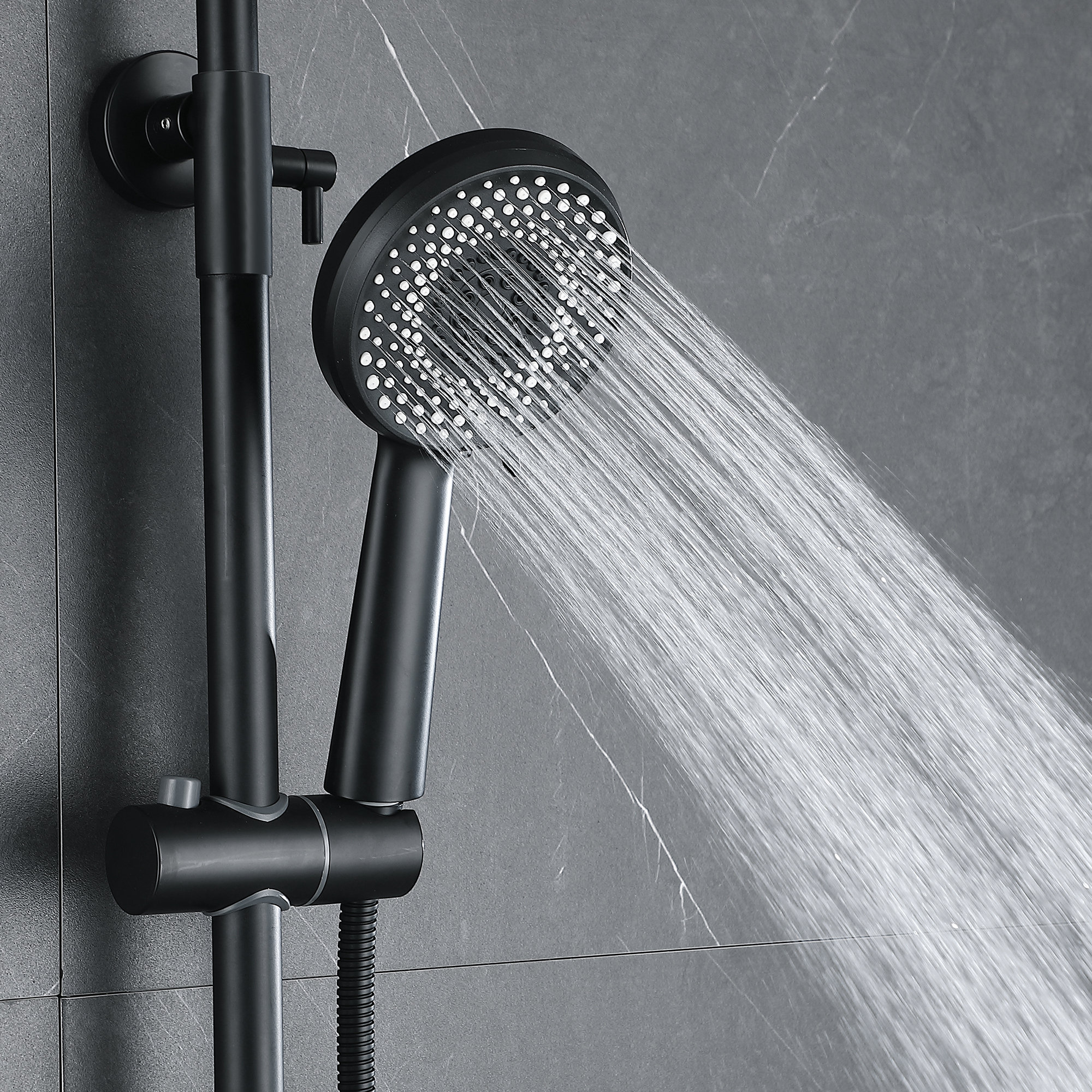 RBROHANT Système de douche complet à trois fonctions avec valve brute