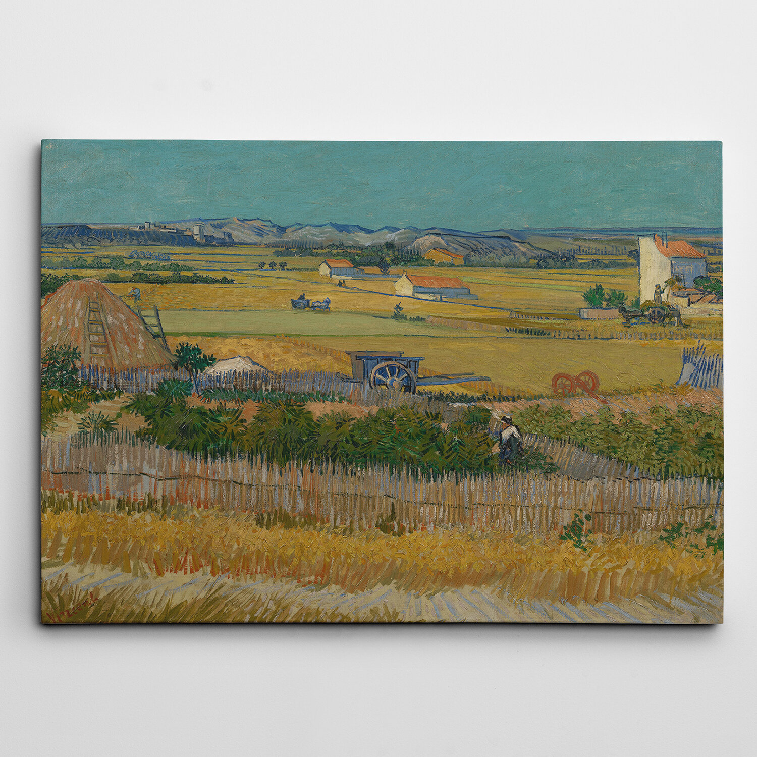 Vault W Artwork A Harvest Landscape With Blue Cart By Vincent Van