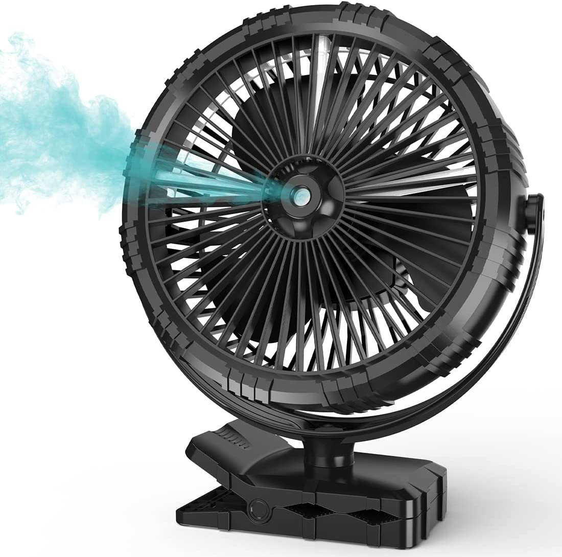 C G Outdoors Ventilateur Portatif Brumisation Ventilateur Piles