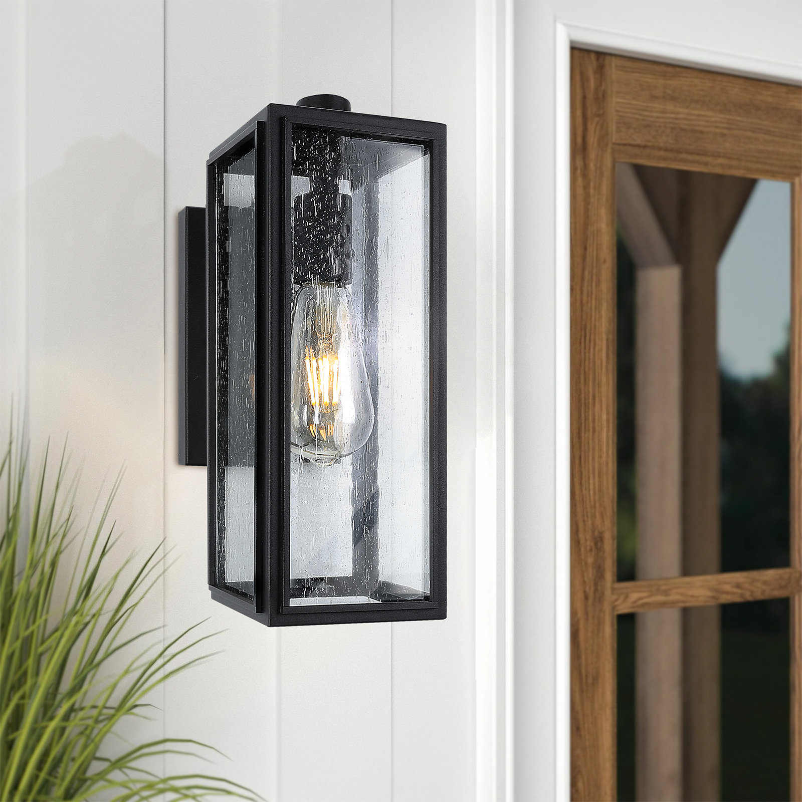 GOALPLUS Outdoor Wall Lantern With Dusk To Dawn Exterior Wall Sconce