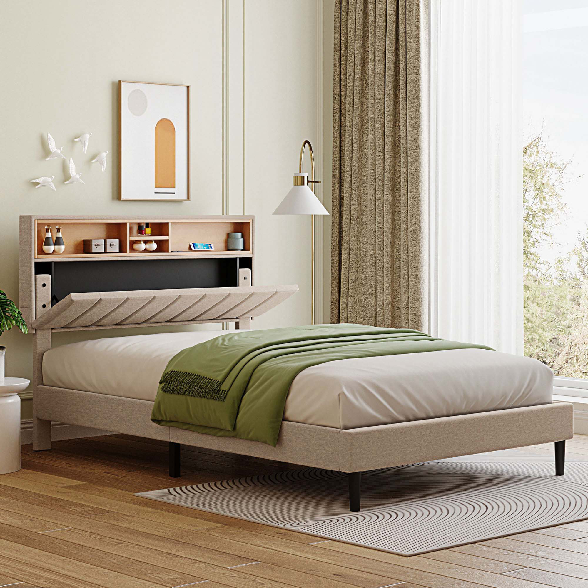 Latitude Run Casitas Upholstered Bed Platform Bed With Storage