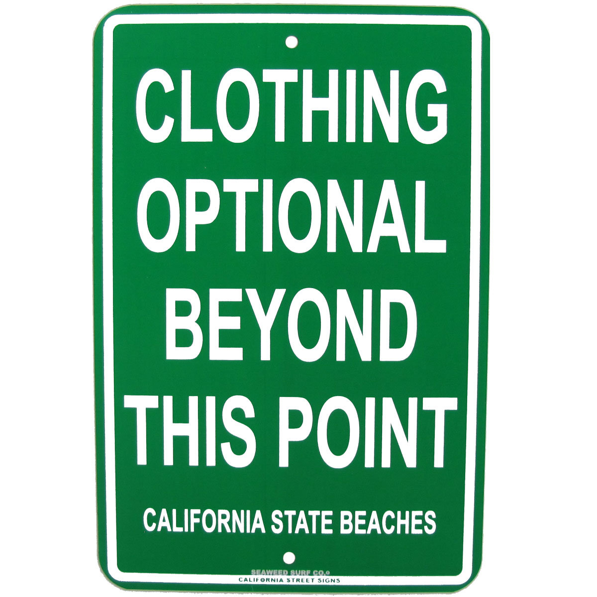 Treasure Gurus Tin Clothing Optional Nude Beach Sign Funny Pool Spa Hot