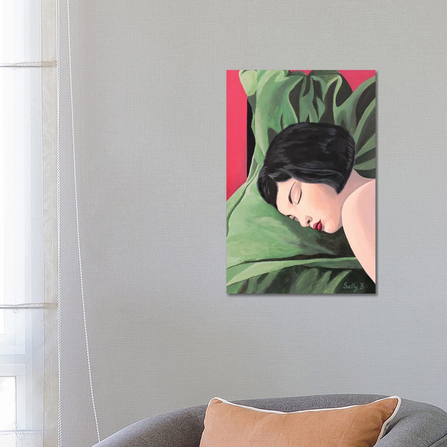 Classicliving Sleeping Naked Woman By Sally B Wrapped Canvas Painting