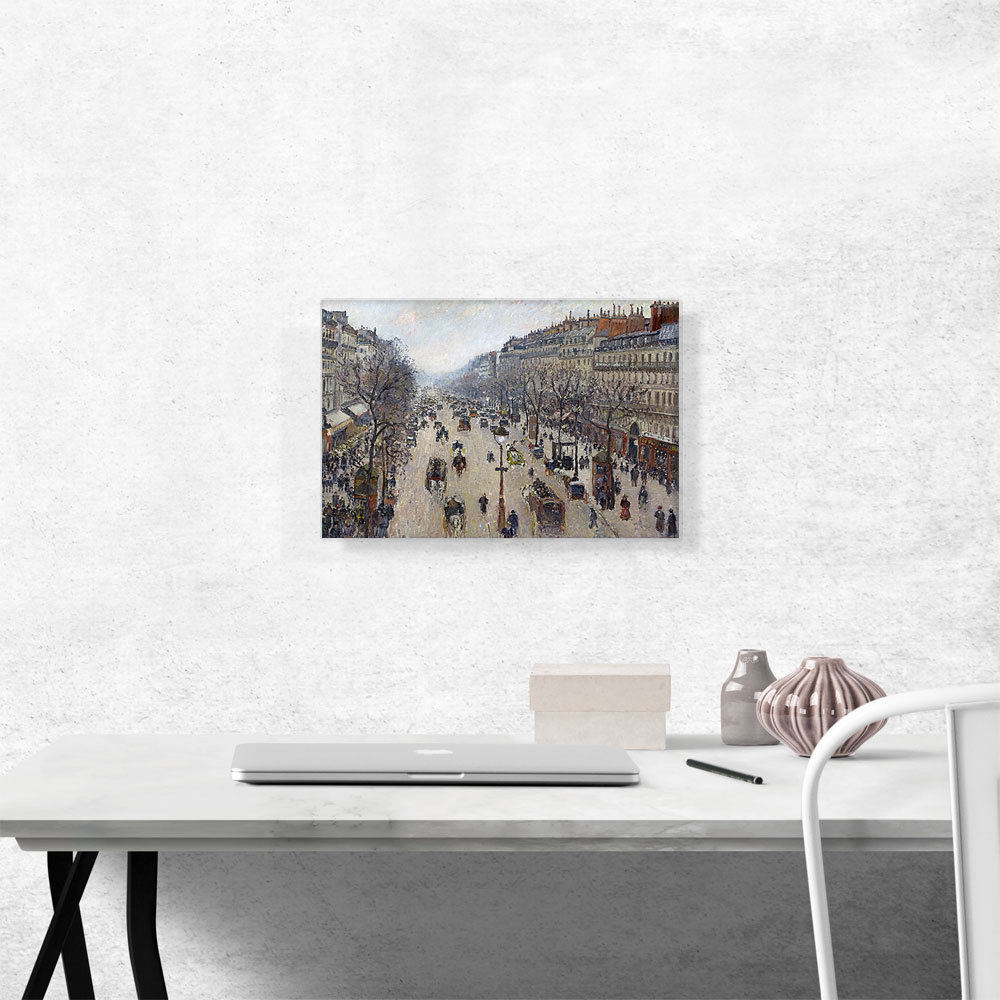 Artcanvas Boulevard Montmartre Morning Cloudy Weather On Canvas By