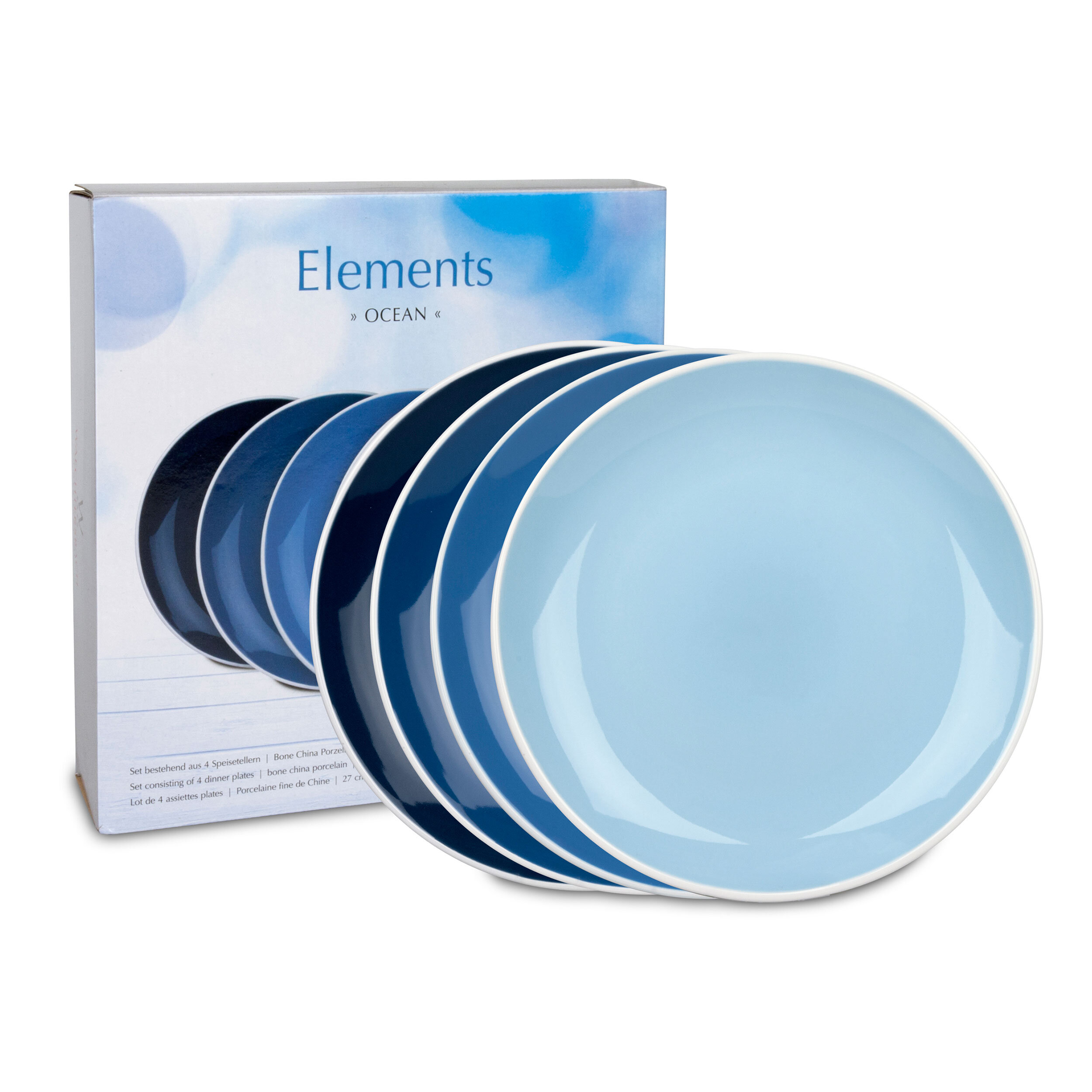 Könitz 27 cm Speiseteller Set Elements Ocean aus Bone China Wayfair de