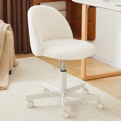 Meditation Chair Plus, Cross-Legged Desk Chair With Wheels & Lumbar Support, Adjustable Fidget Stool - lvory Teddy