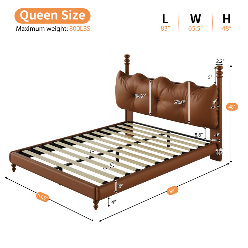 Kaneaki Faux Leather Upholstered Bed
