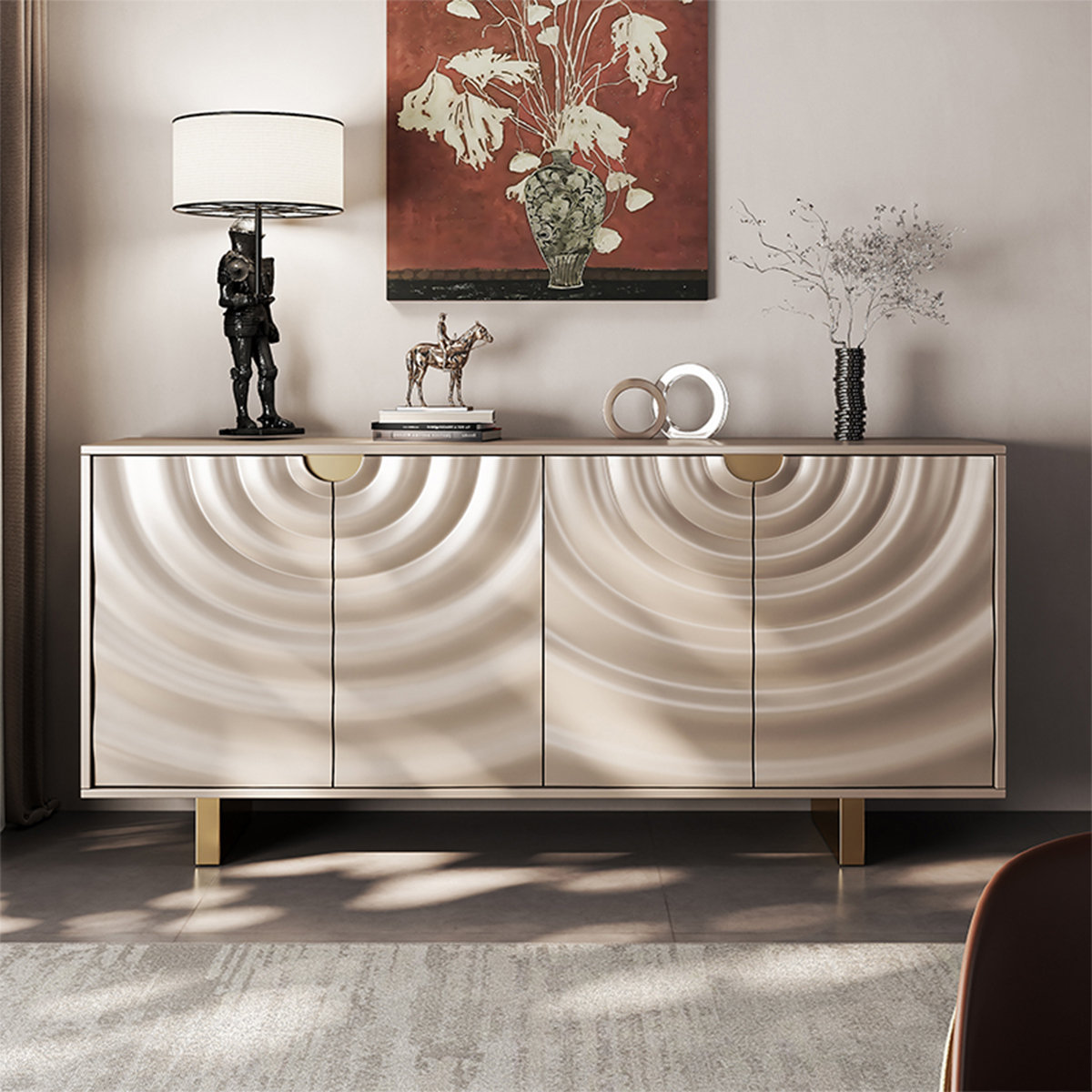 Image showcasing Everly Quinn Modern Light Luxury Storage Cabinet | Wayfair