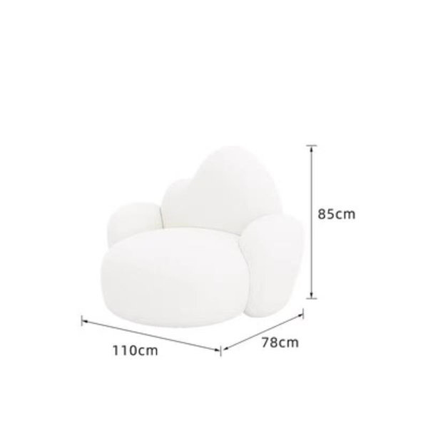 Wade Logan Modern Cloud Sofa - Plush Curved Loveseat With Soft Padded ...