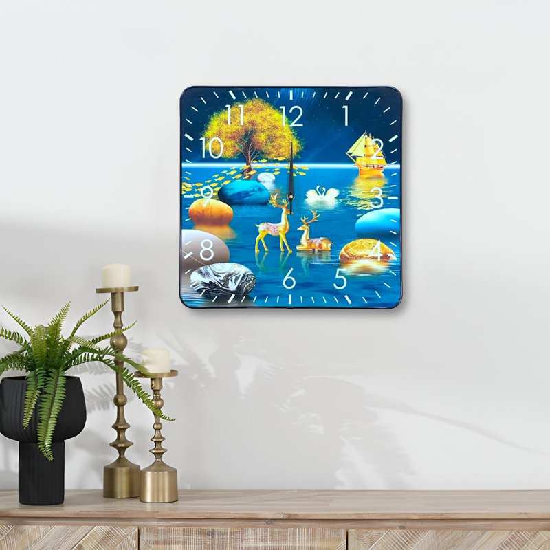 Clock Sencery Alpen Home Wall Clock Scenery Pattern Ticking Analog Clock Art ...