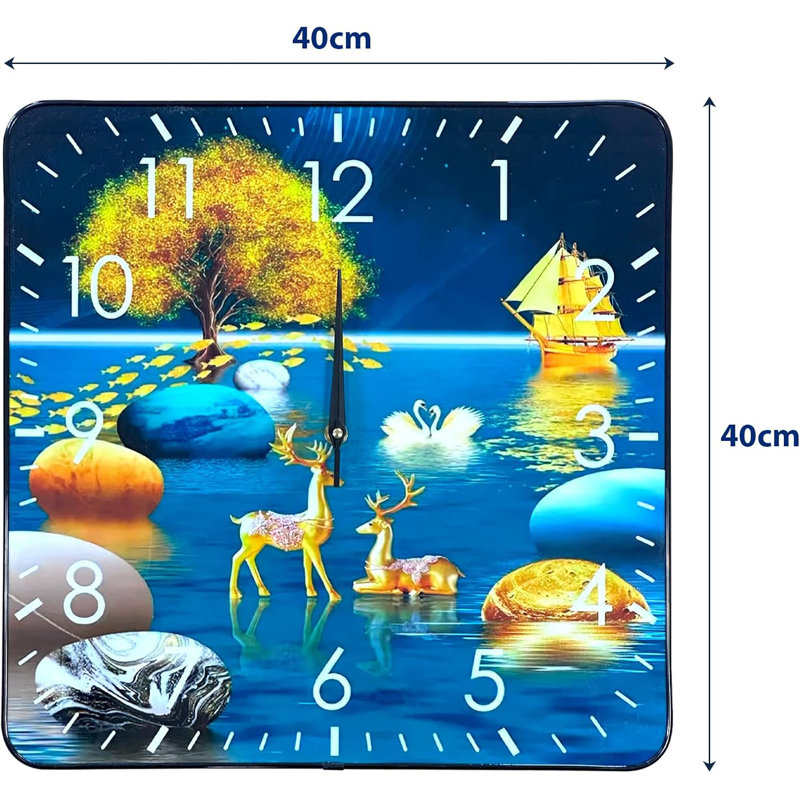 Clock Sencery Alpen Home Wall Clock Scenery Pattern Ticking Analog Clock Art ...