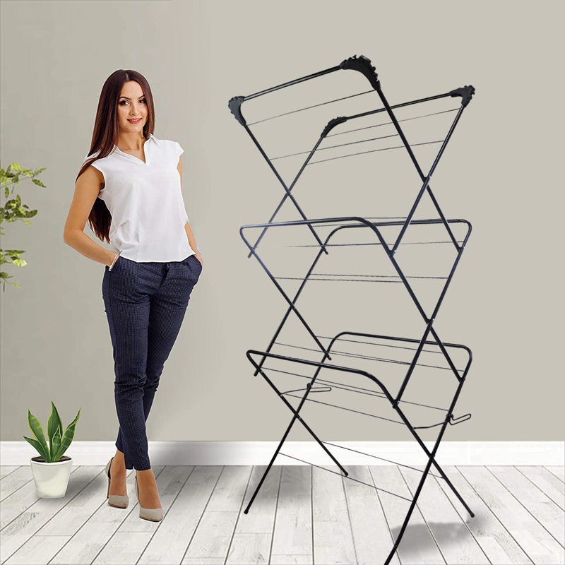 Rebrilliant Metal Foldable Accordion Drying Rack | Wayfair.co.uk
