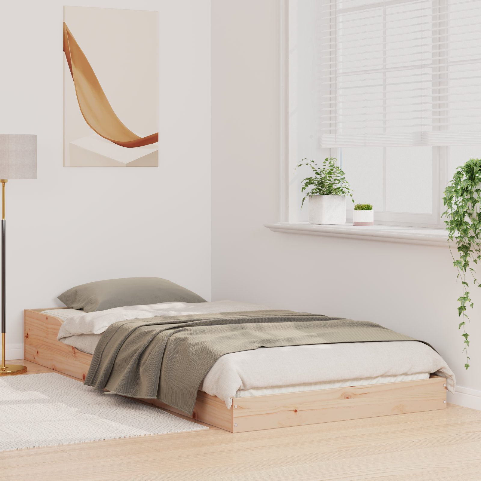 17 Stories Brown 75 X 190 Cm Solid Pine Wood | Wayfair.co.uk
