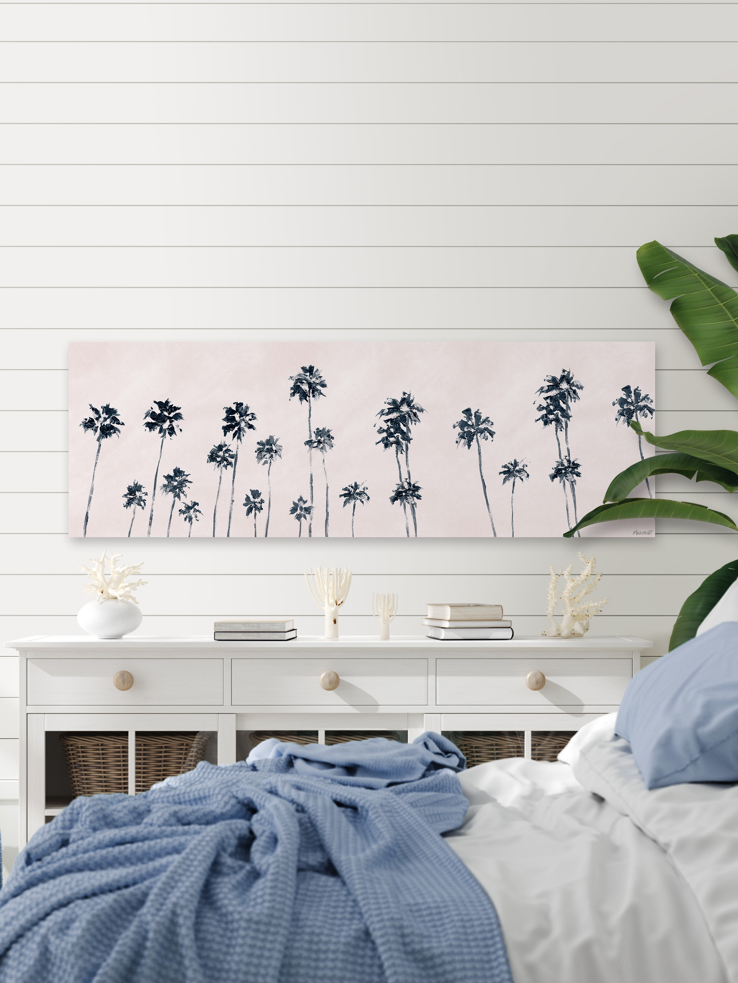 17 Stories Palm Tree Skyline - Wrapped Canvas Painting | Wayfair.co.uk