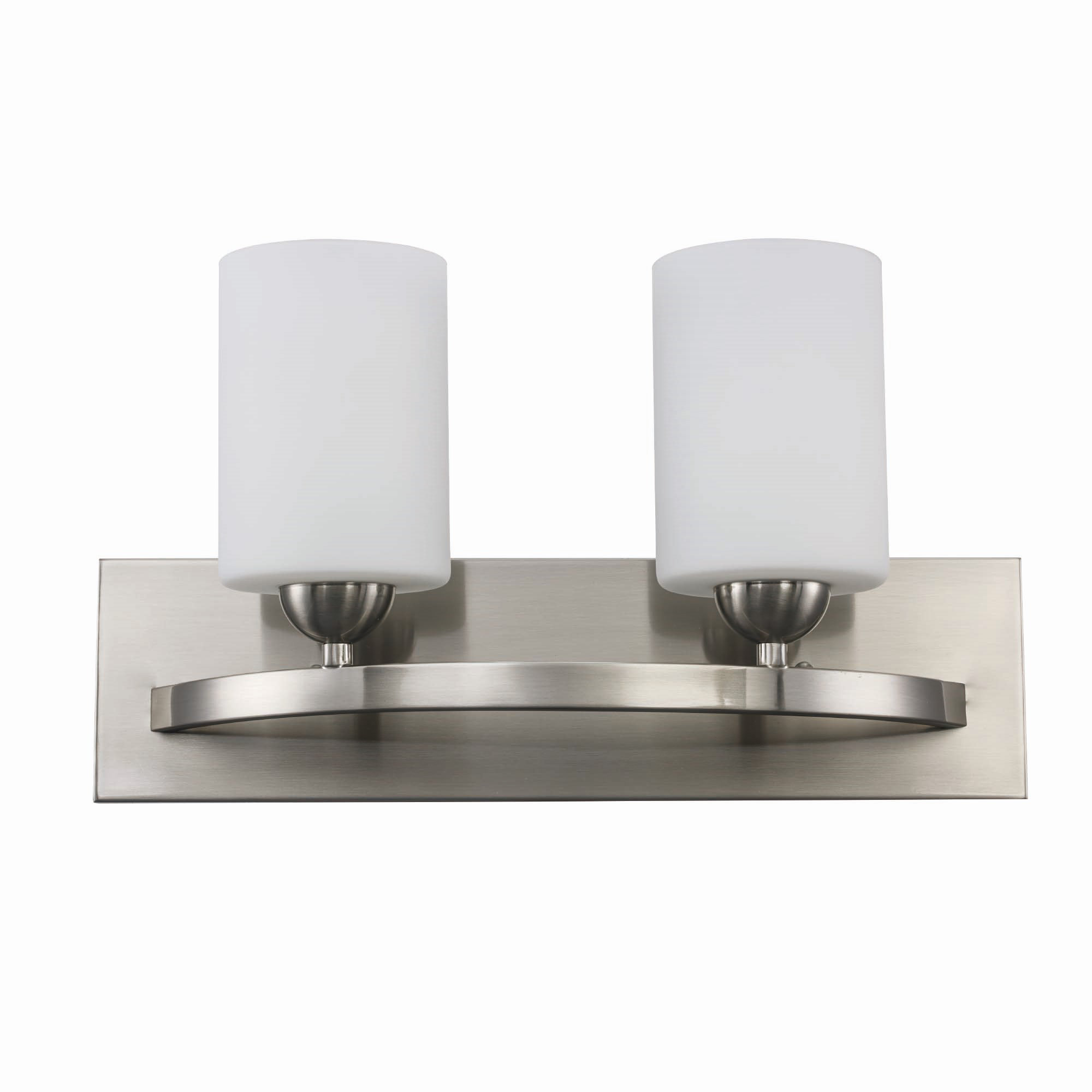 Latitude Run® Moonlight 2-Light Dimmable Brushed Nickel Bath Bar ...