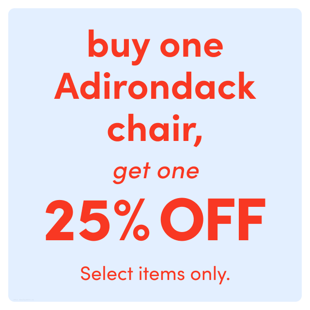 buy one chair, get one 25% off