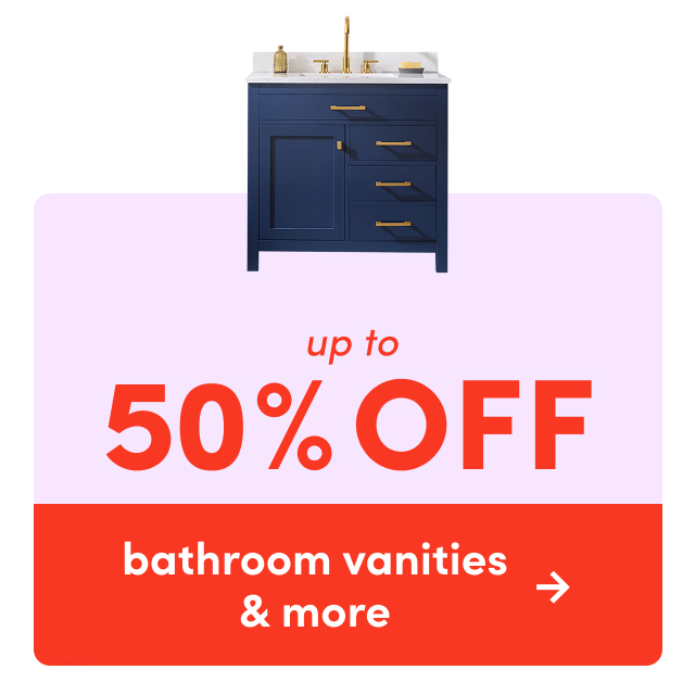 bathroom vanities & more on sale