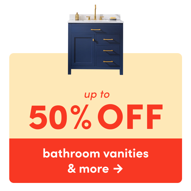 bathroom vanities & more on clearance