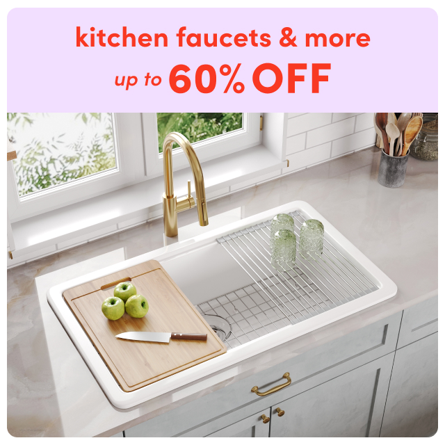 kitchen faucets & more on sale