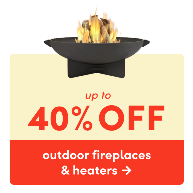 outdoor fireplace & heater clearance