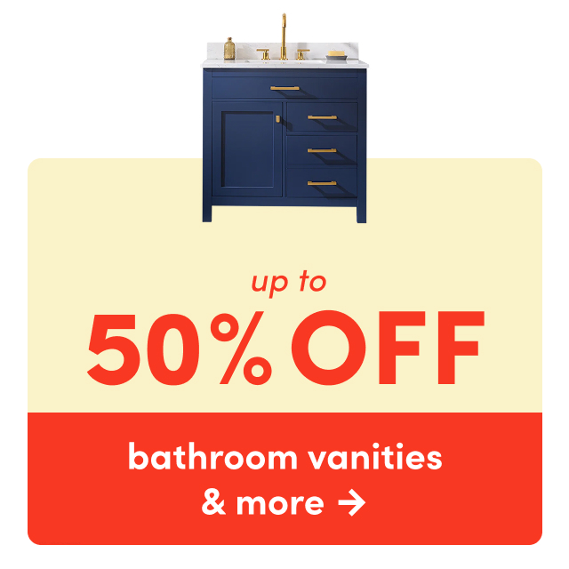 bathroom vanities & more on clearance