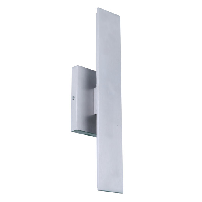 Brushed Aluminum Modern LED Wall Sconce Lantern