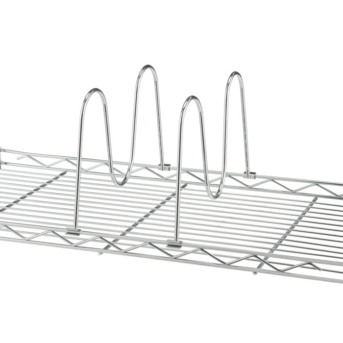 Chrome 24'' Adjustable Steel Pantry Rack with Wheels