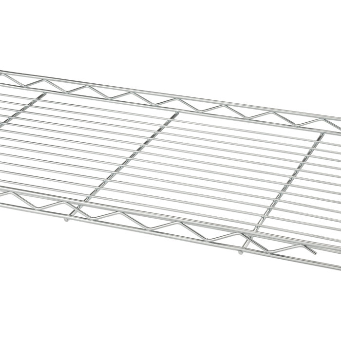 Chrome 24'' Adjustable Steel Pantry Rack with Wheels