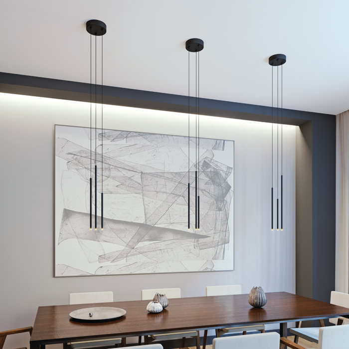 Sleek Polished Chrome 18" LED Pendant with Adjustable Cable