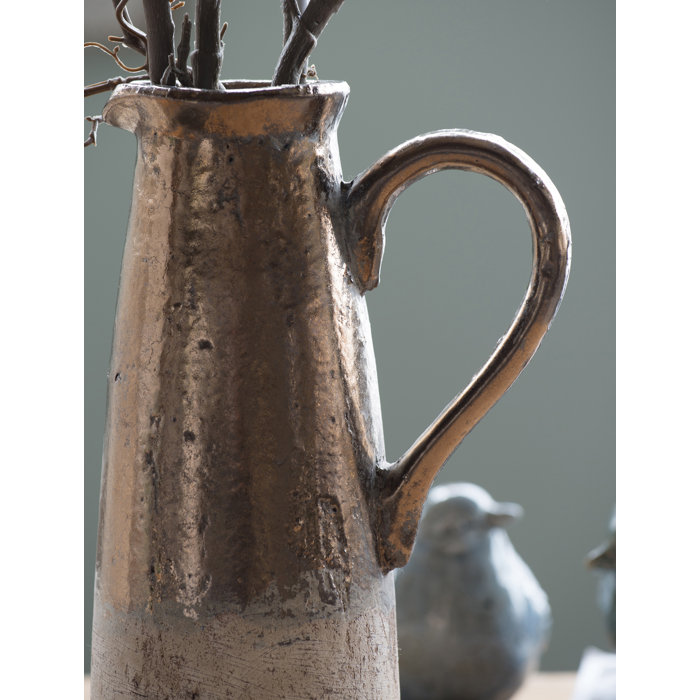 Sienna Brown & Copper Fade Handmade Terracotta Decorative Pitcher