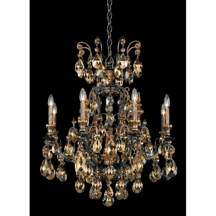 Heirloom Bronze Renaissance 9-Light Chandelier with Heritage Crystal