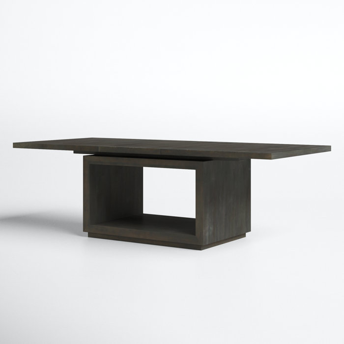 Oxford Modern Extendable Dining Table in Distressed Basalt Gray