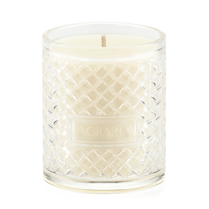 Elegant White Soy Tealight Candle in Silver Crystal Glass