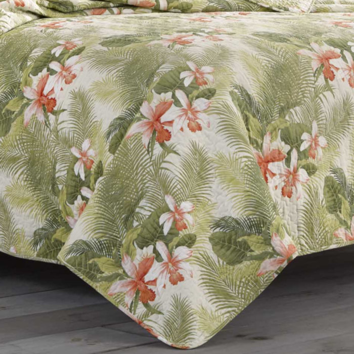 White Twin Cotton Reversible Quilt Set