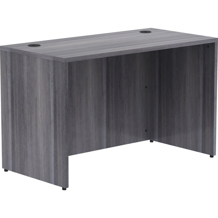 Weathered Charcoal Laminate 48" Rectangular Desk Shell