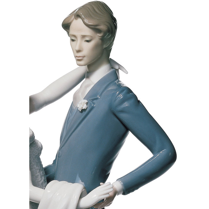 Eternal Embrace Porcelain Couple Figurine, 14.75" Novelty Shape