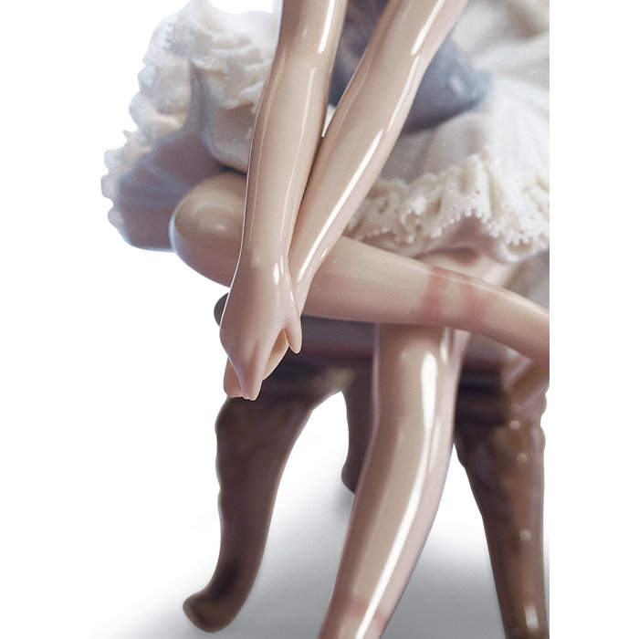 Handcrafted Porcelain Ballet Dancer Figurine with Tutu Dress