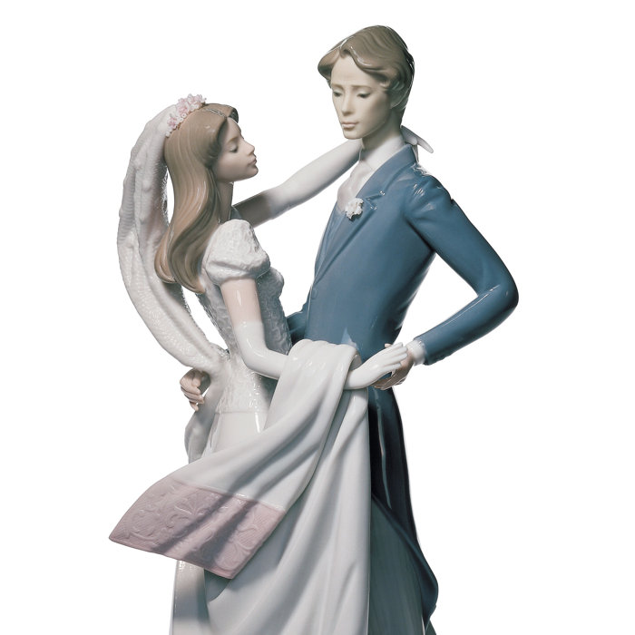 Eternal Embrace Porcelain Couple Figurine, 14.75" Novelty Shape