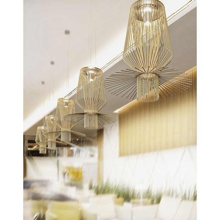 Allegro Assai Gold Aluminum LED Pendant Light