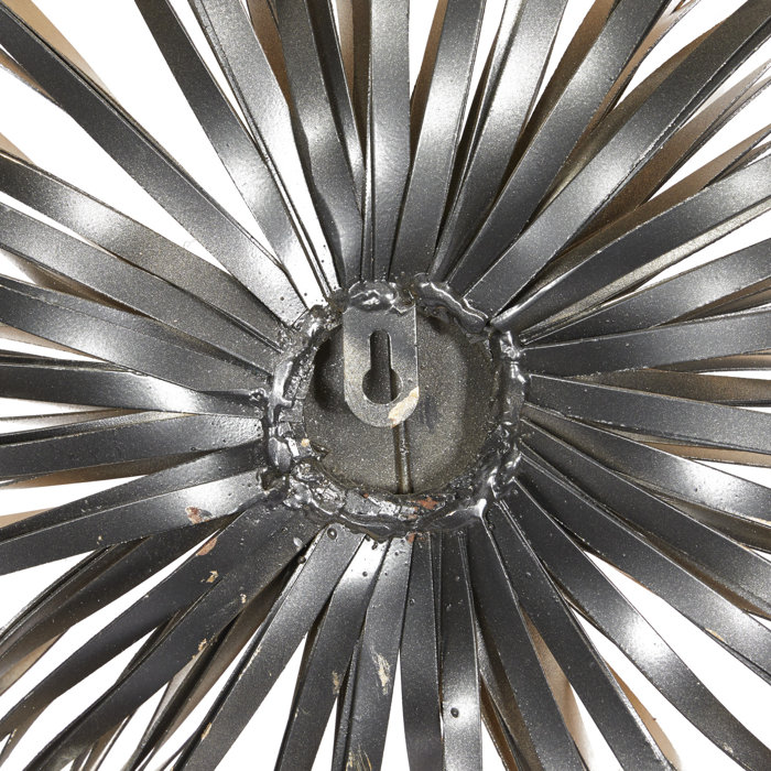 Gold Sunburst Round Metal Wall Mirror Set