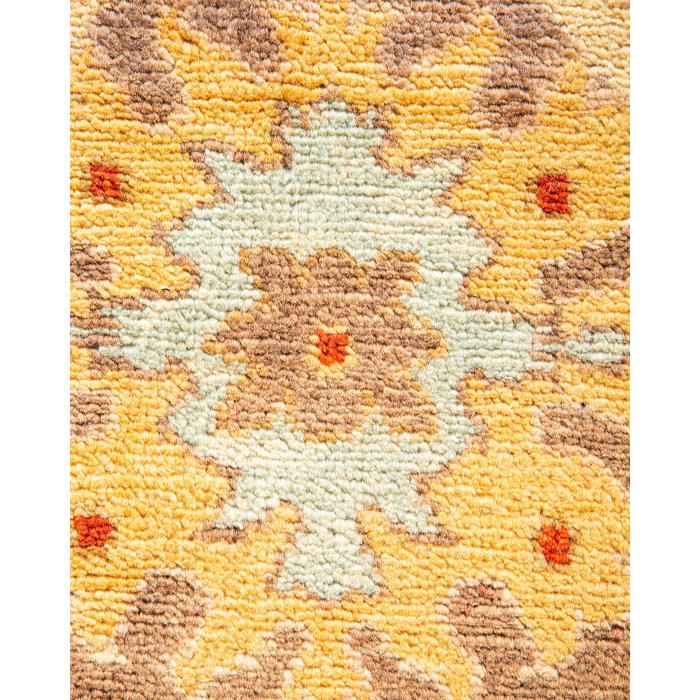 Hand-Knotted Wool Brown Rectangular 8' x 10' Area Rug