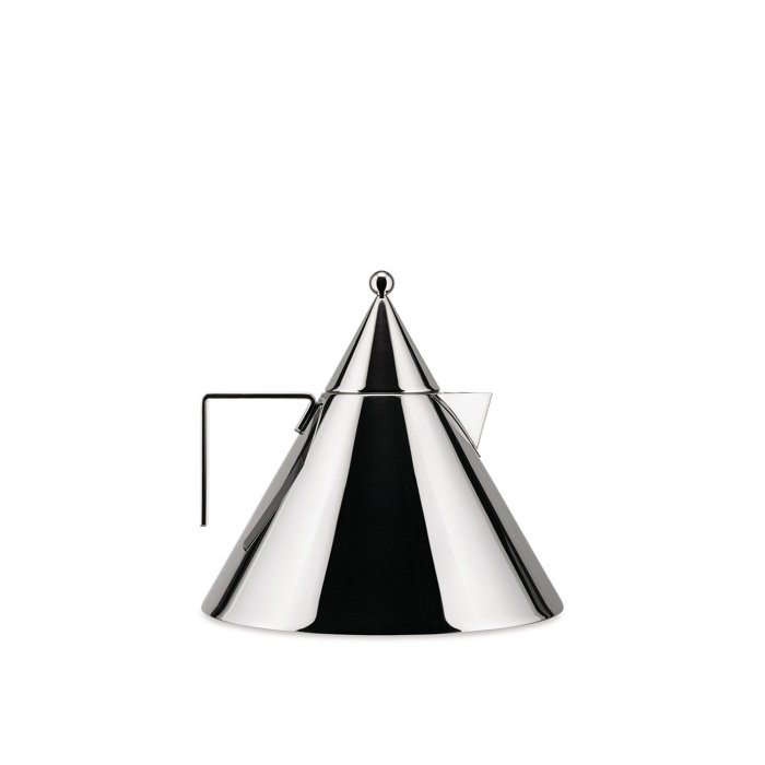 Polished Stainless Steel Conical Whistling Coffee Pot