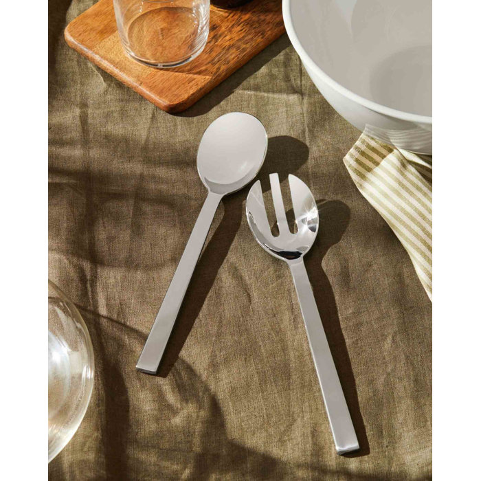 Santiago Polished Stainless Steel Salad Serving Set