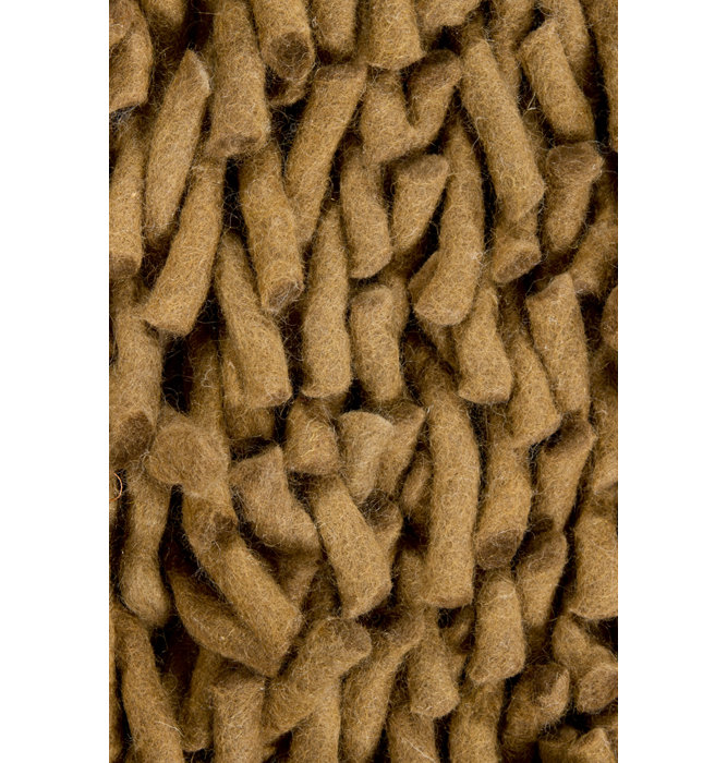 Hand-Woven Montaro Shag Wool Rug 5' x 7'6" in Rich Brown