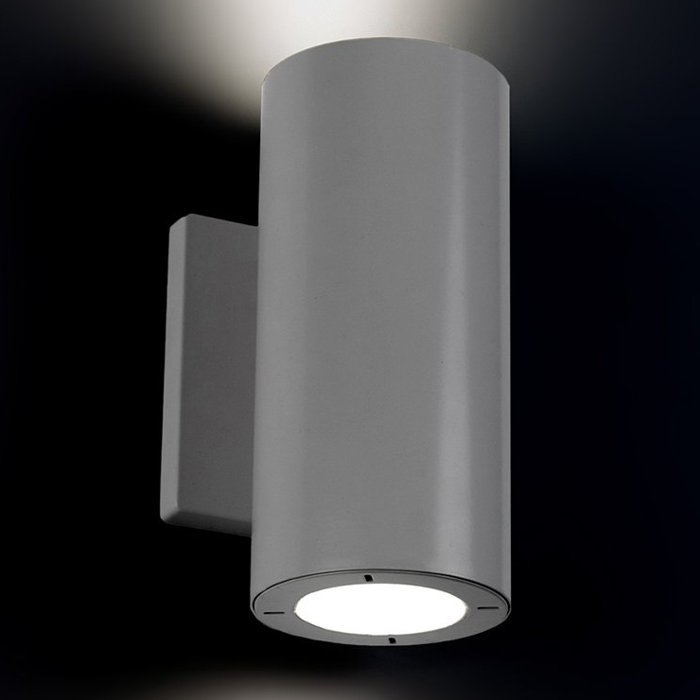 Vessel White Aluminum LED Wall Light with Silk Screened Glass