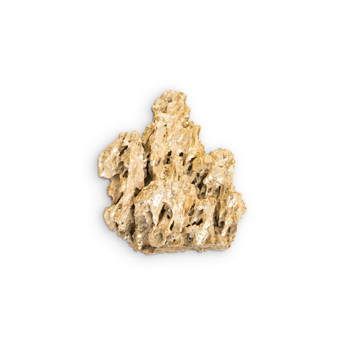 Gold Plated Natural Stalagmite Wall Sculpture Set